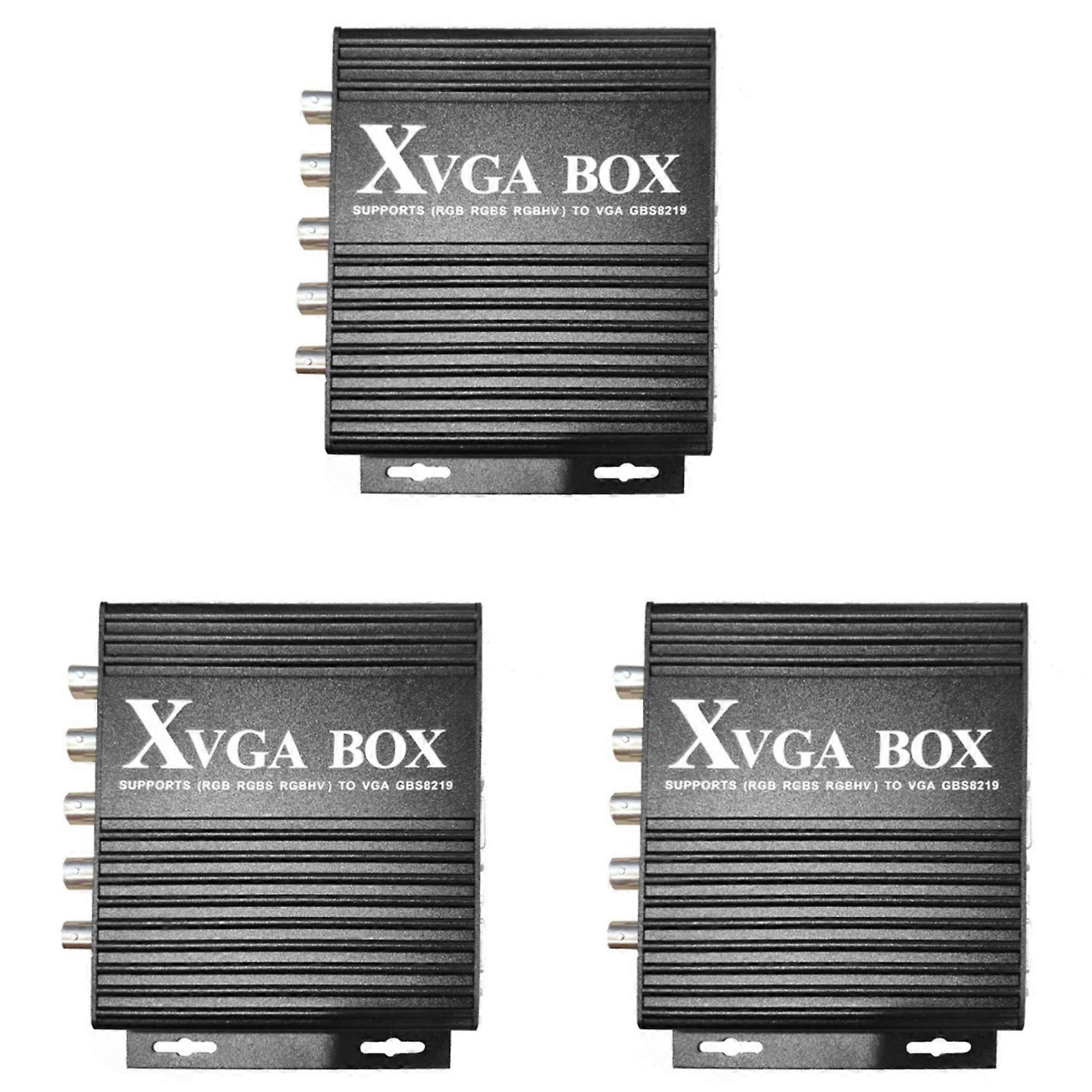 3X Industrial Video Converter XVGA BOX RGB to VGA RGBS to VGA Industrial Monitor Video Converter GBS-8219 EU Plug