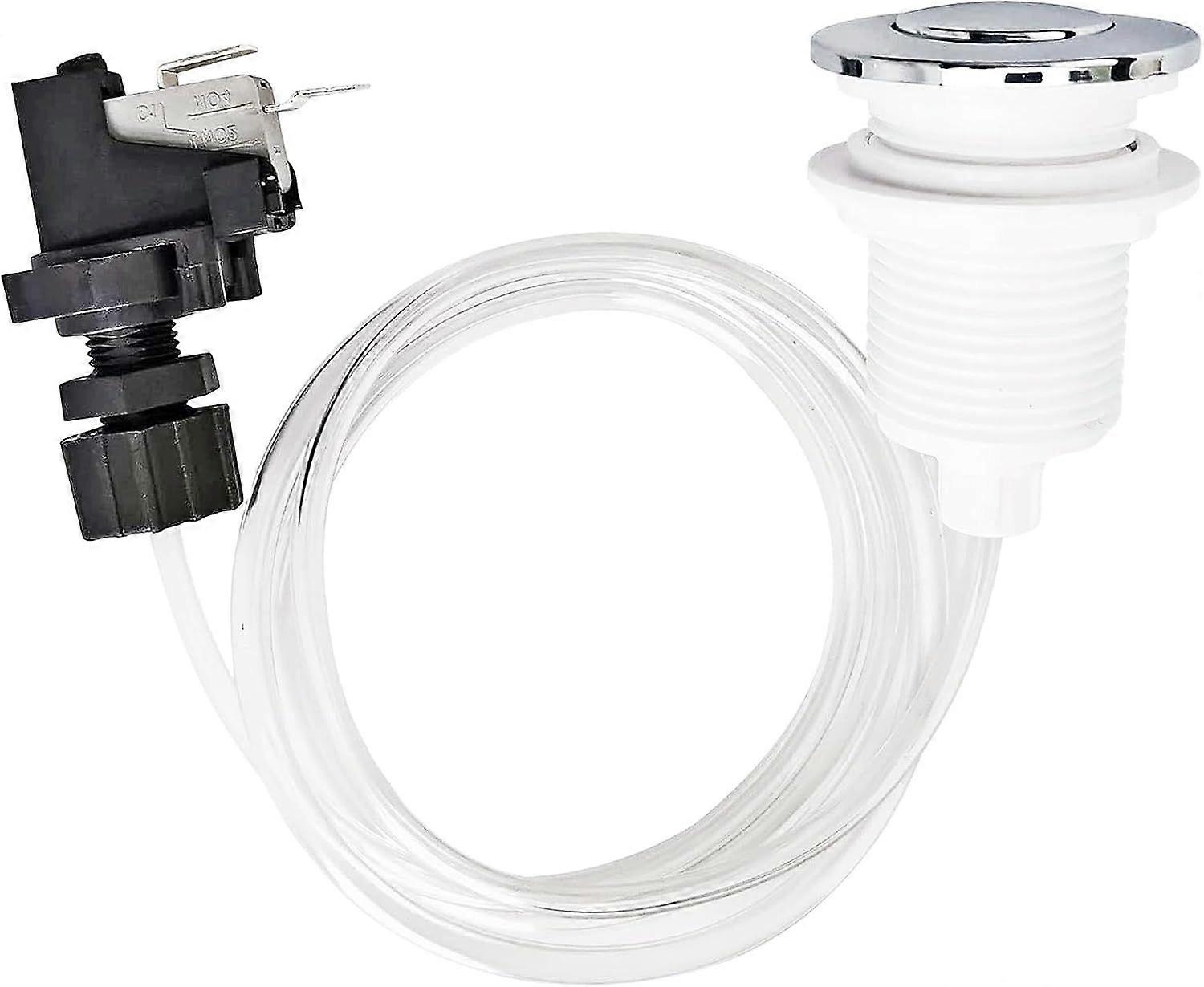 Garbage Disposal Air Switch 16A On Off Push Air Switch Button Kit with 3.28 ft