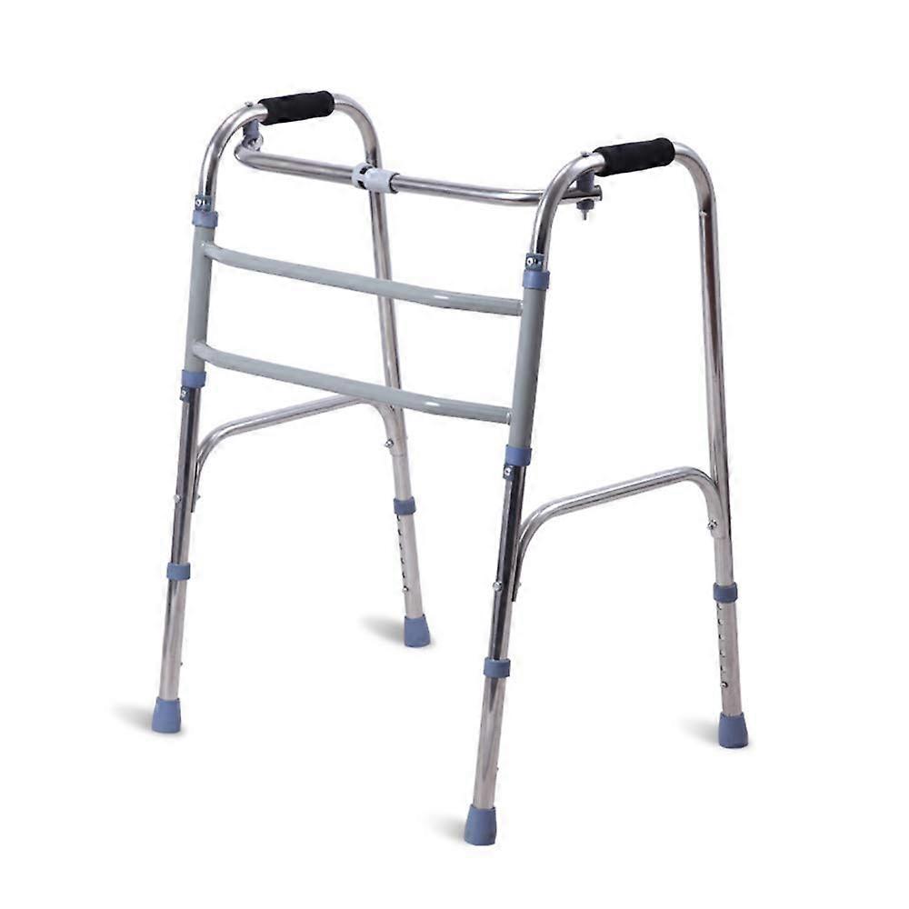 Folding Rollator Lightweight Foldable Mobility Aid For Elderly Adjustable Height 100Kg Capacity