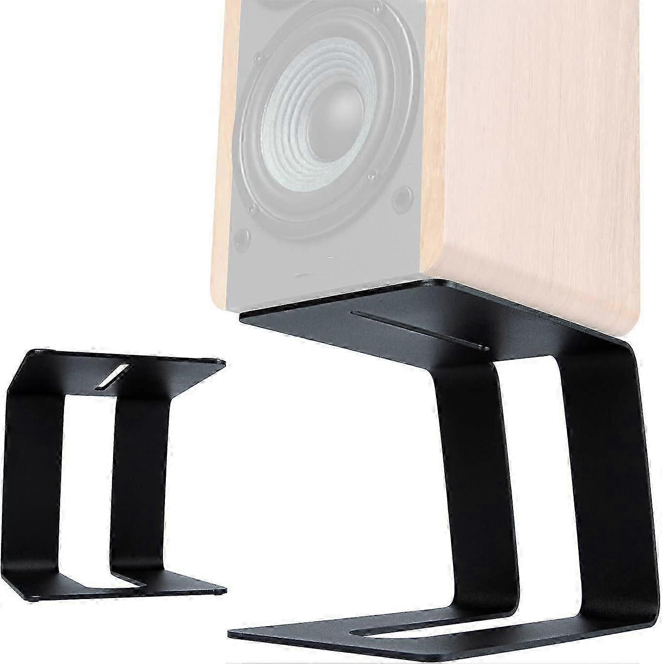 Tilted Metal Desktop Speaker Stand ESL-004 Black 25-26s