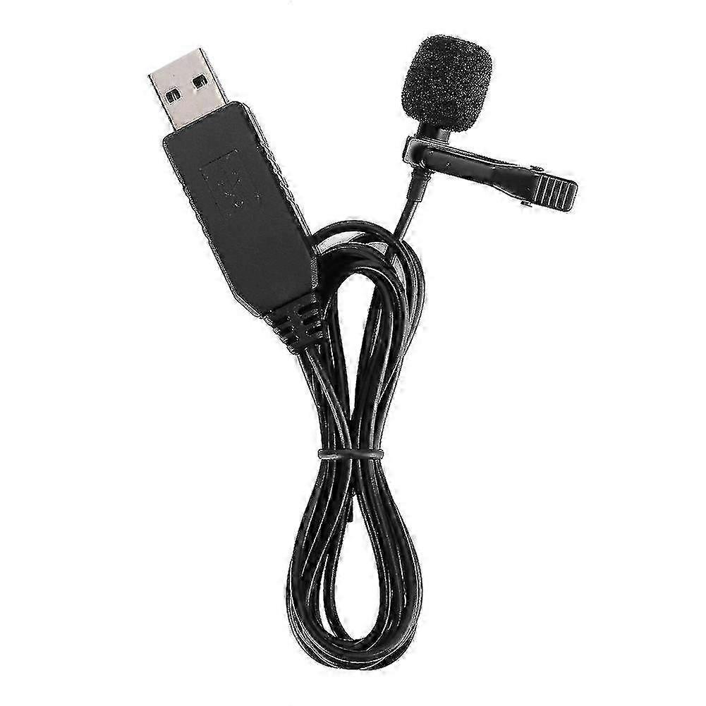 USB Plug Mini Collar Clip Capacitor Microphone for Computer Recording Live Broadcast 25-26