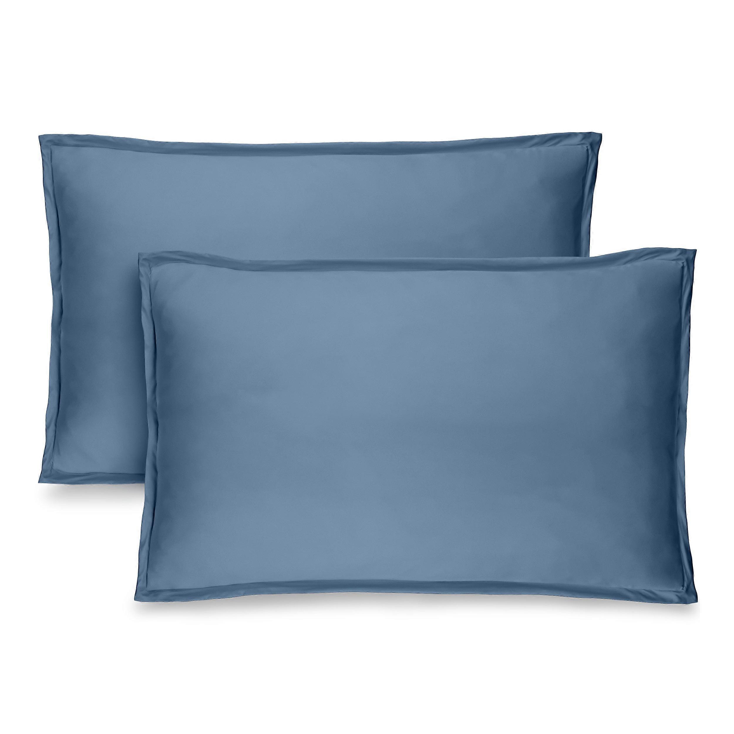 Bare Home Pillow Sham Set - Premium 1800 Collection - Double Brushed - King, Coronet Blue