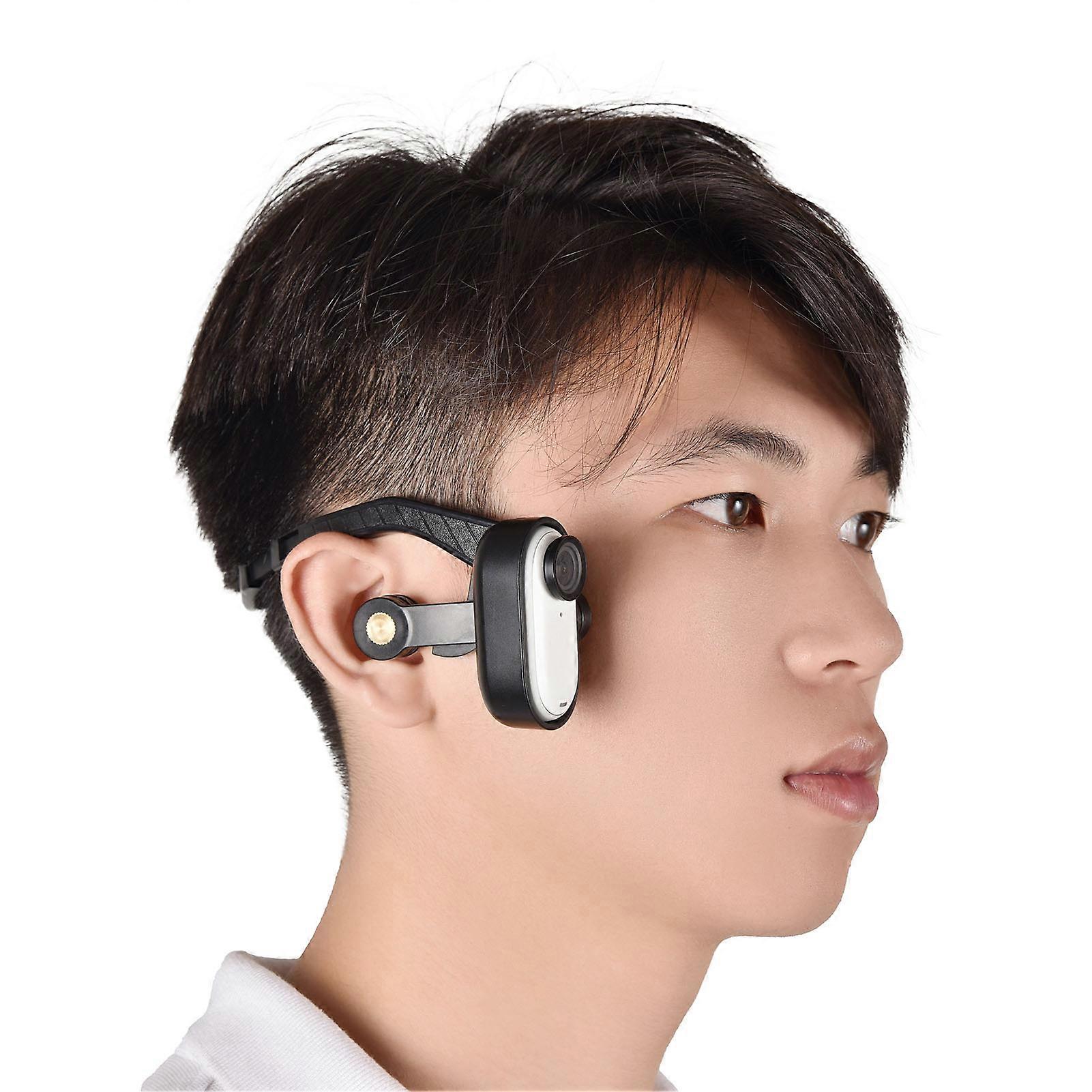 Head Mount for GO3 3S Action Camera Extendable Head Bracket Ear Hook Magnetic Connection POV Holder 