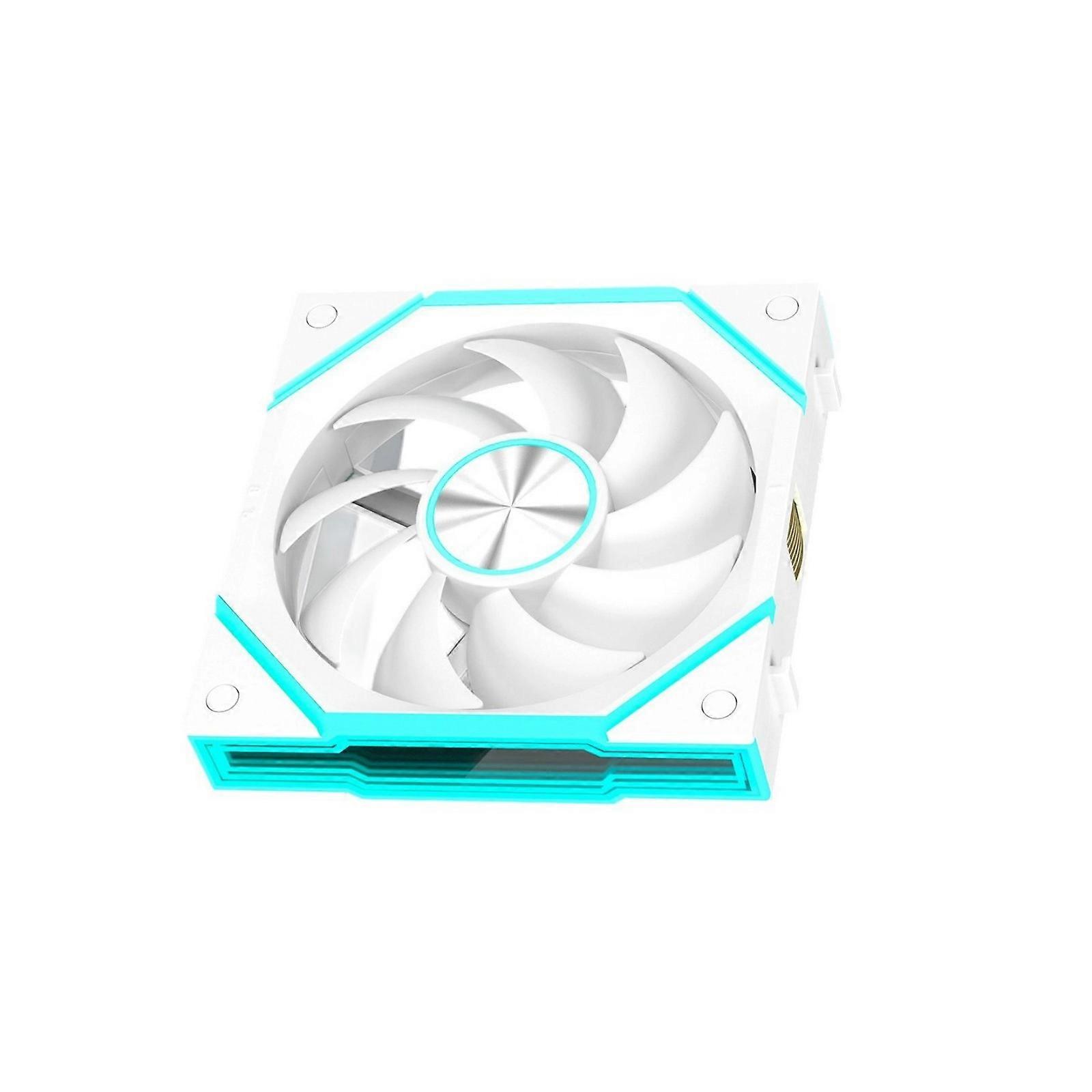 12cm Wireless Interlocking ARGB Sync PC Cooling Fan With Smartests Thermal Control Quiet Operation 2100RPM High Airflow  White