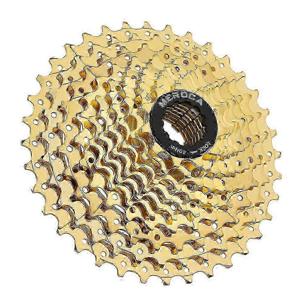Mountain Bike Cassette - 8/9/10 Speed Freewheel with Gold Flywheel, Variable Speed 11-36T, Chainring for 10s Speed Bikes