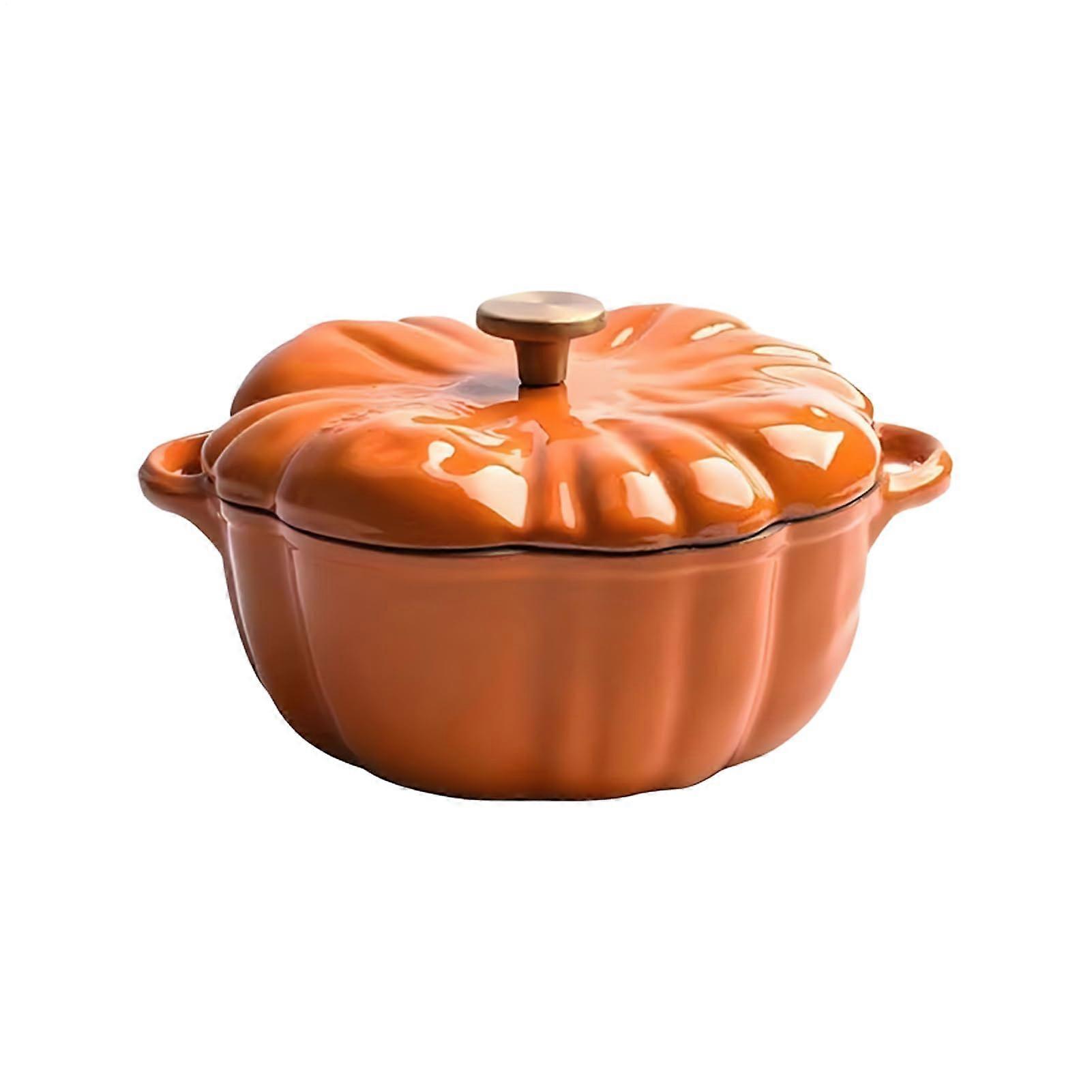 Pumpkin Design  Large 5Quart NonStick Cookware, Stove & Oven Safe For Soup, Stew, Roasting, Baking