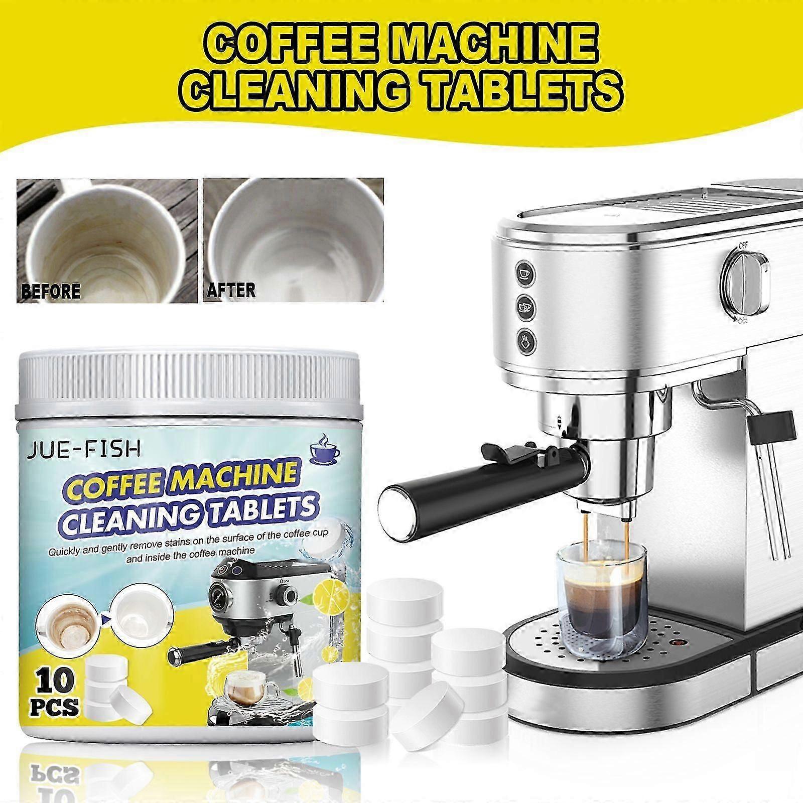 Effervescent Coffee Stain Remover Tablets - 10pcs, Deep Clean, Odor , Bacteria Elimination