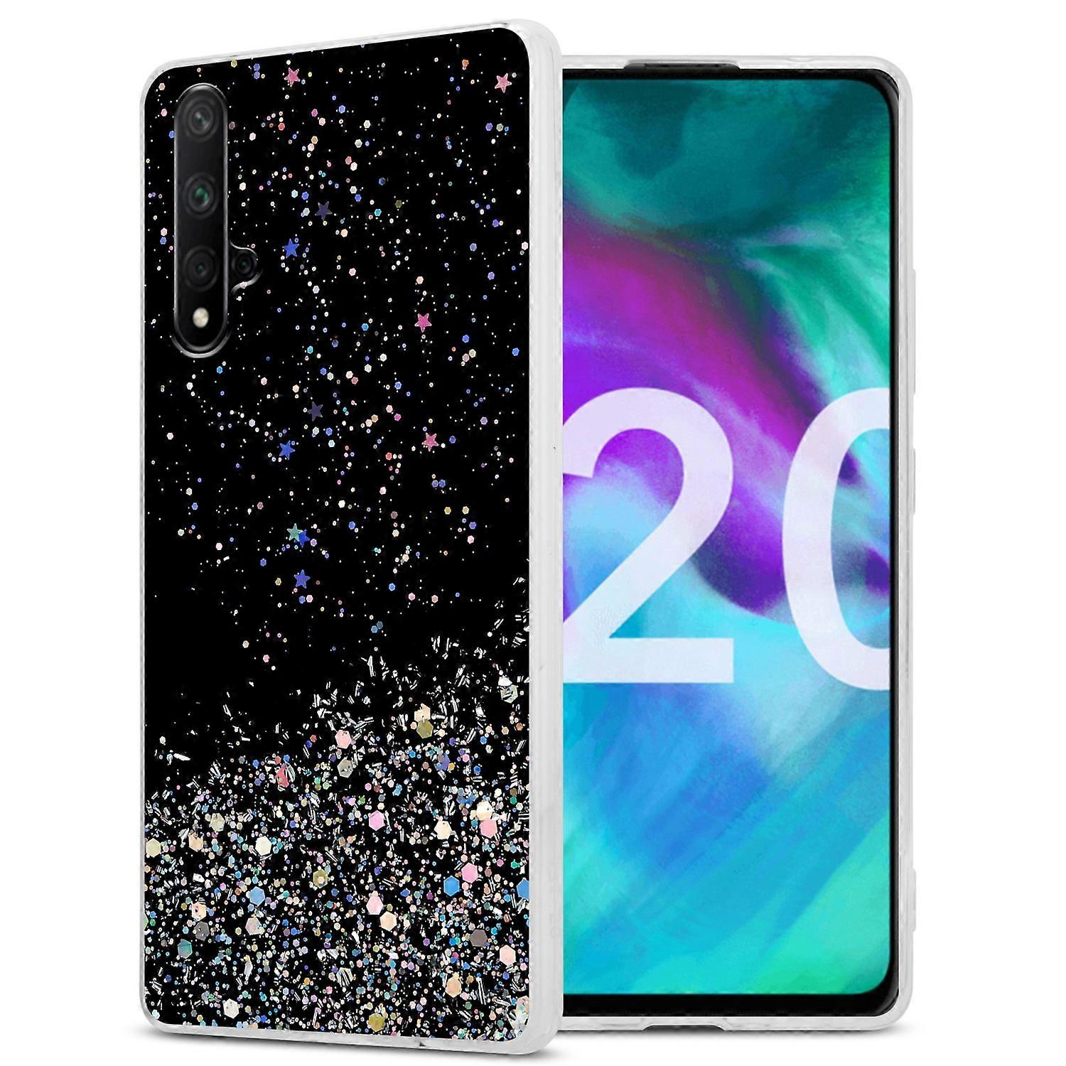 Case Honor 20 / 20S / Huawei NOVA 5T Protective Case TPU - Transparent with Glitter