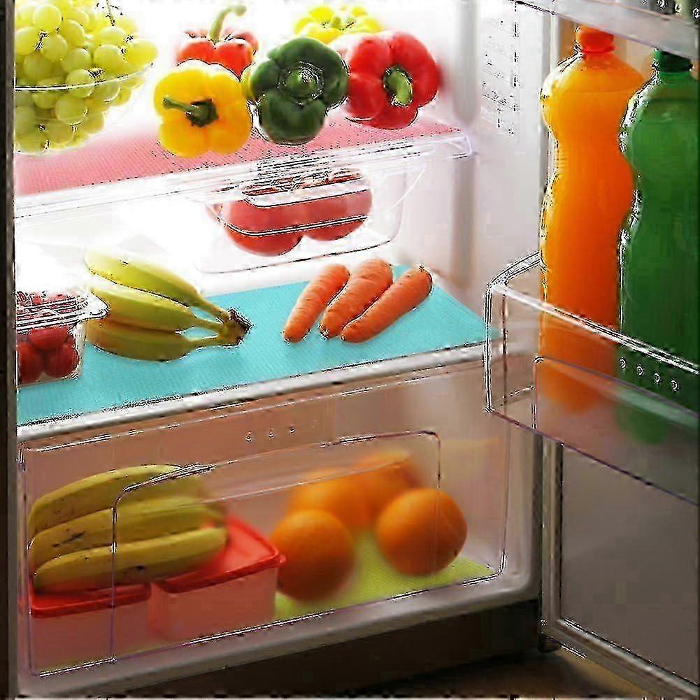 Antibacterial Fridge Mats - Set of 8 Moisture-Resistant Non-Slip Fridge Liners