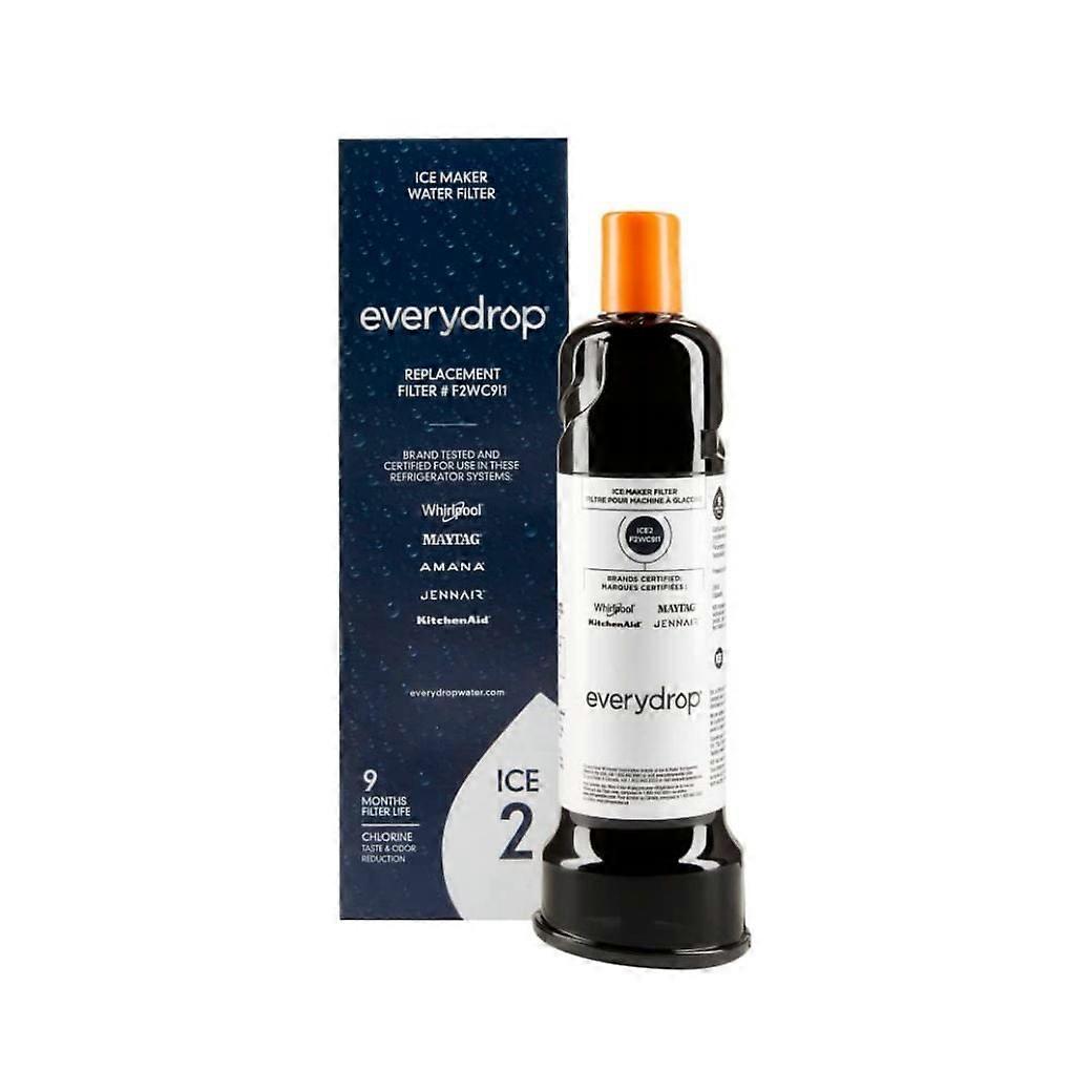 EverydropICE 2 Replacement Filter for WhirlpoolF2WC9I1 Refrigerator, Reduces Odors and Impurities, 1-Pack, Black.