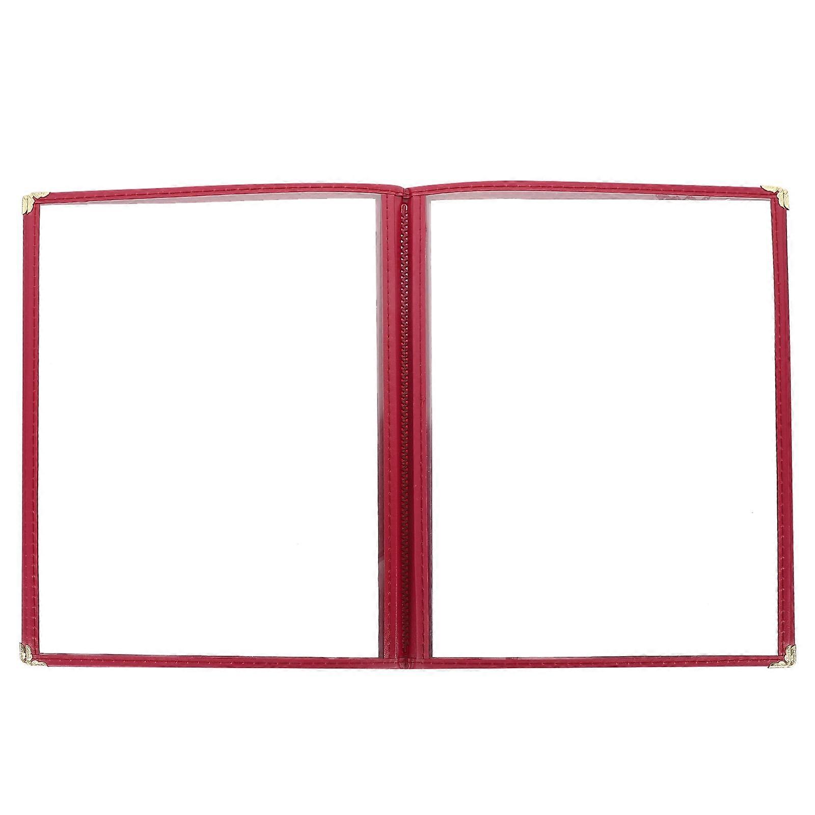 Clear Binder Cover, Restaurant Menu Binder, Looseleaf Folder, Presentation Covers Compatible with 4 Pages for Business, School Projects