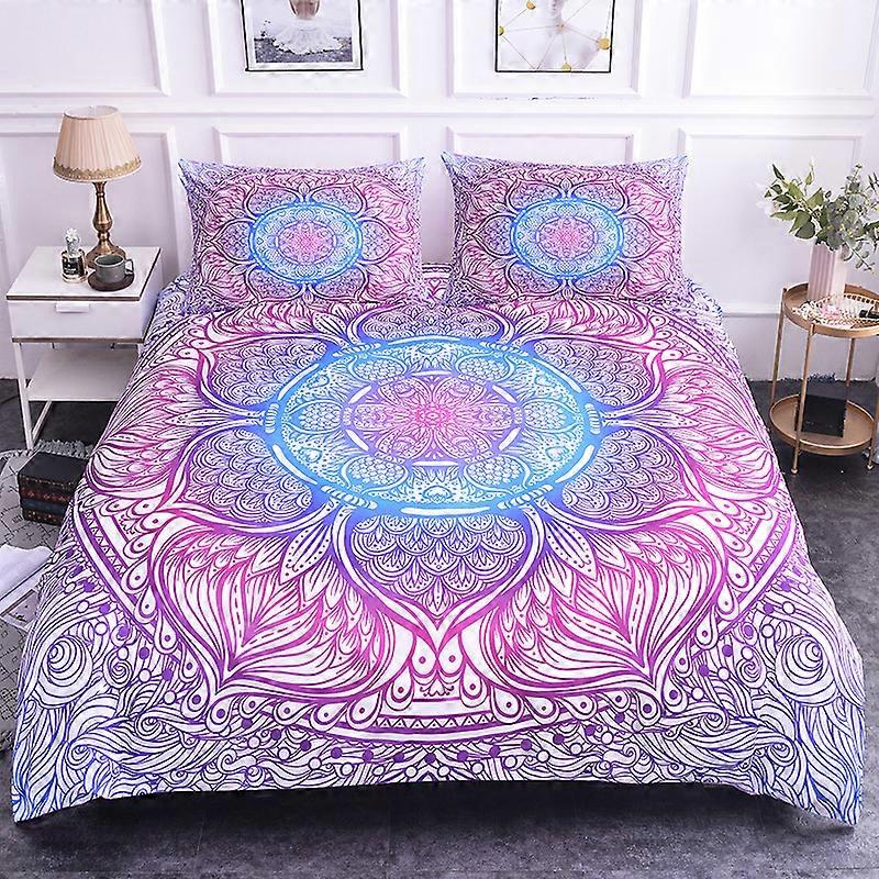 Bohemian Mandala Pattern Series 3D Digital Duvet Cover and Sheet Set (4 Pieces) Home Textiles