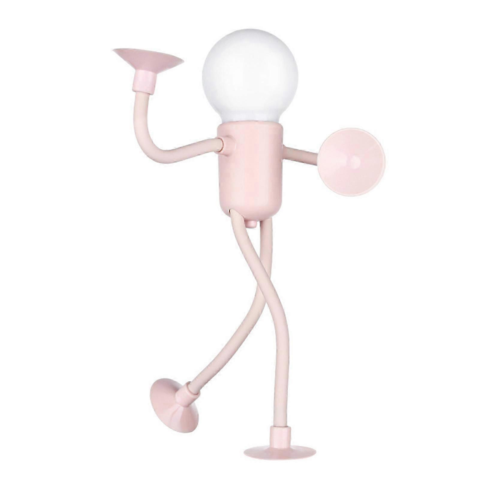 مصباح ليلي لطيف للأطفال - 2024 رجل لمبة شكل متغير ، مصباح مكتبي صغير مع كوب شفط