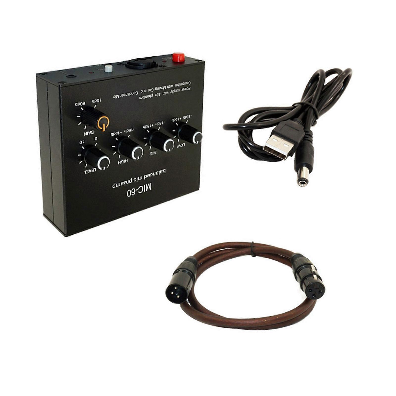 Microphone Amplifier Booster Mic Preamplifier for Dynamic and Condenser Improve Your Recordings Superior Sound Quality Multicolor