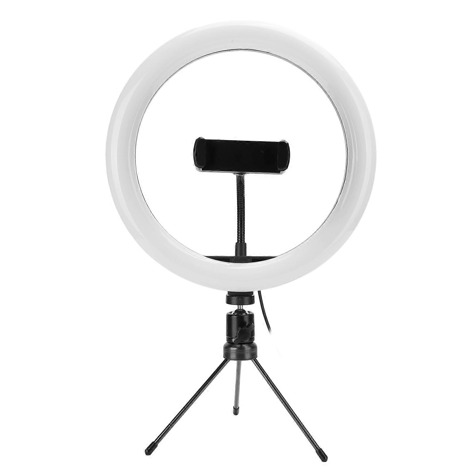 10 Inch USB Desktop Fill Light LED Ring Light with Triangular Bracket for Live Broadcast