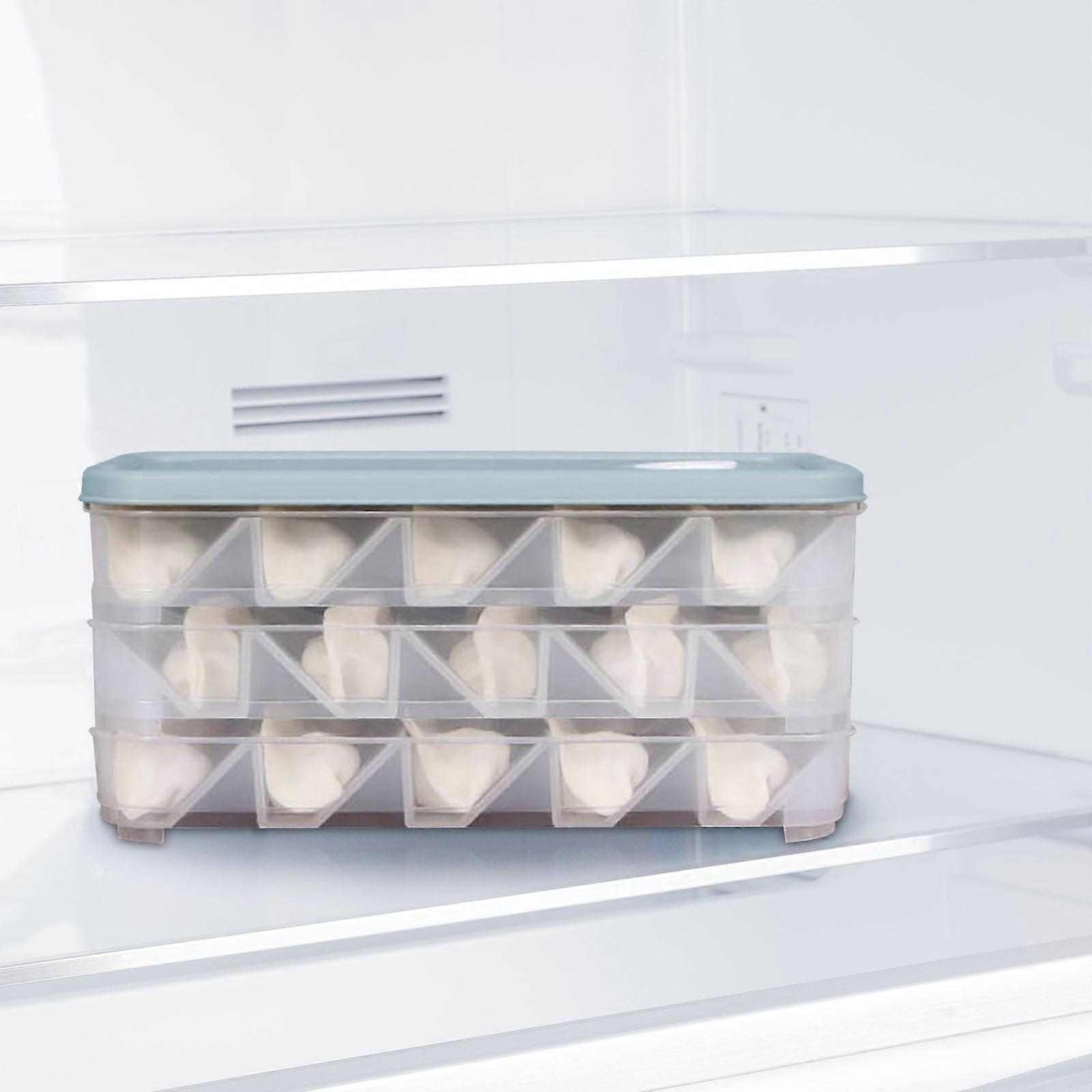 Stackable Dumpling Box, 3-Layer, Non-Stick, Freezing & Fresh-Keeping Tray for Wontons, compatible with household refrigerator