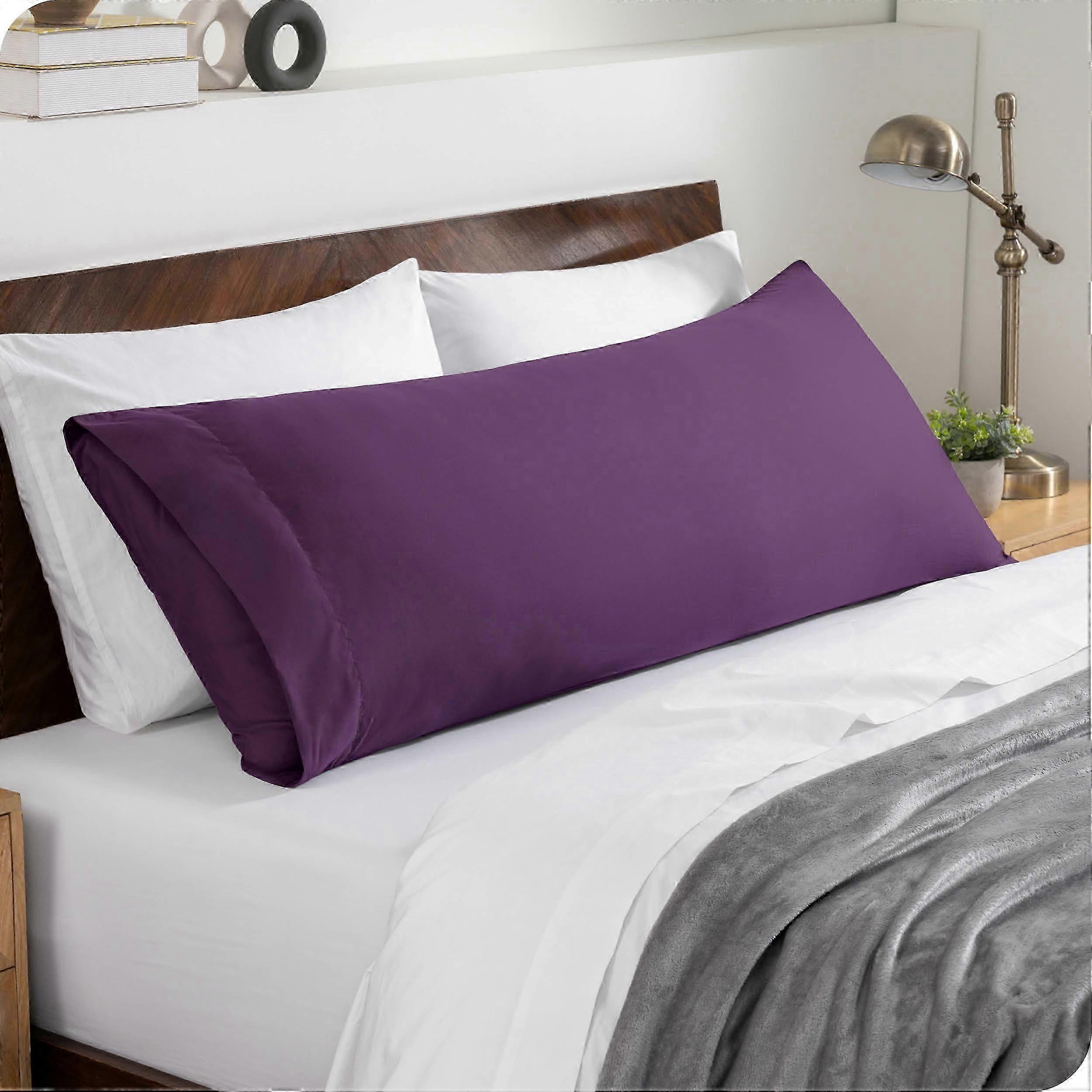 Bare Home Body Pillowcase - Envelope Closure - Ultra Soft - Double Brushed - Plum