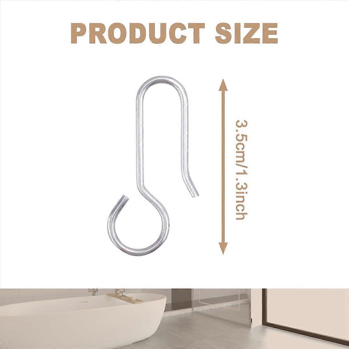240 Pcs Metal Curtain Track Hooks S Shaped Small Curtain Hooks Steel Drape Wire Hooks for Ceiling Cu