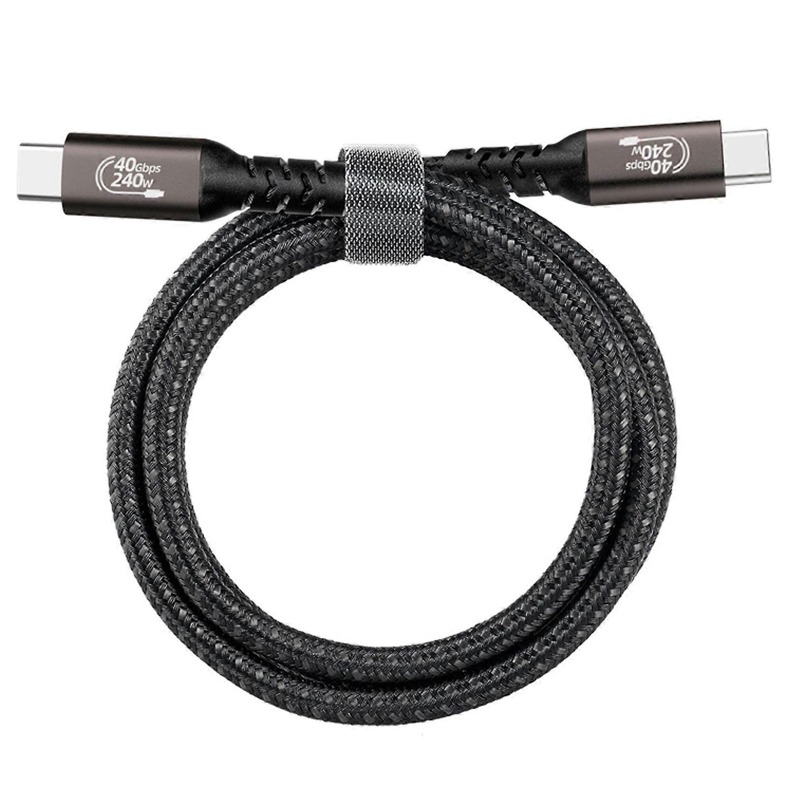 USB C Cable Thunderboltcompatible 4 / USB4 Cable 240W Charging USB4 Cable,Support 40Gbps Data Transfer,8K@60Hz Video Multicolor