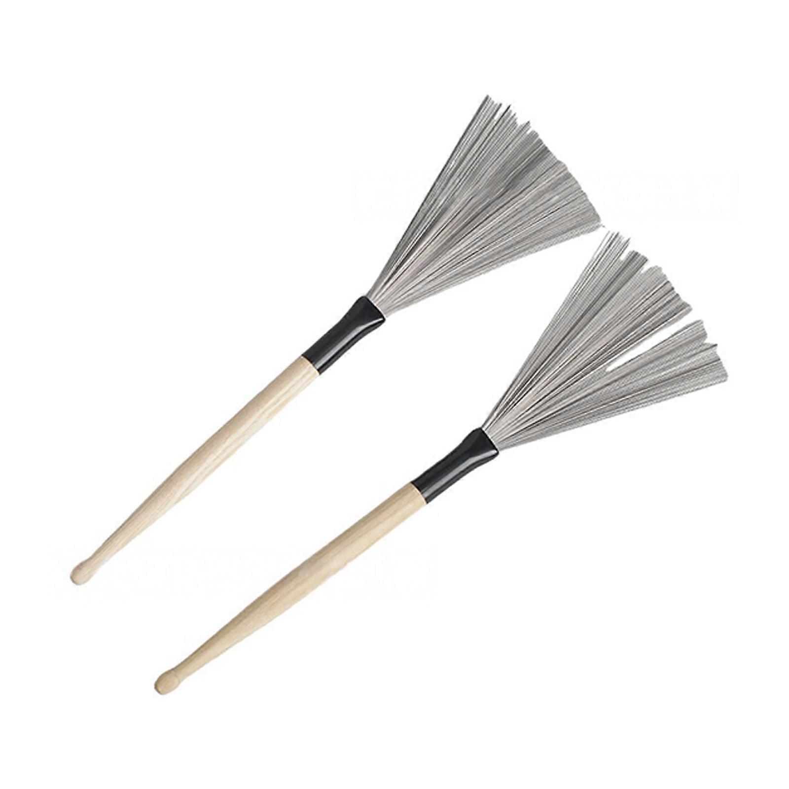 2lots User Friendly Comfortable Focused Drum Brush and Stick 2 in 1 Combo for Easyly Drumming Practice Multicolor