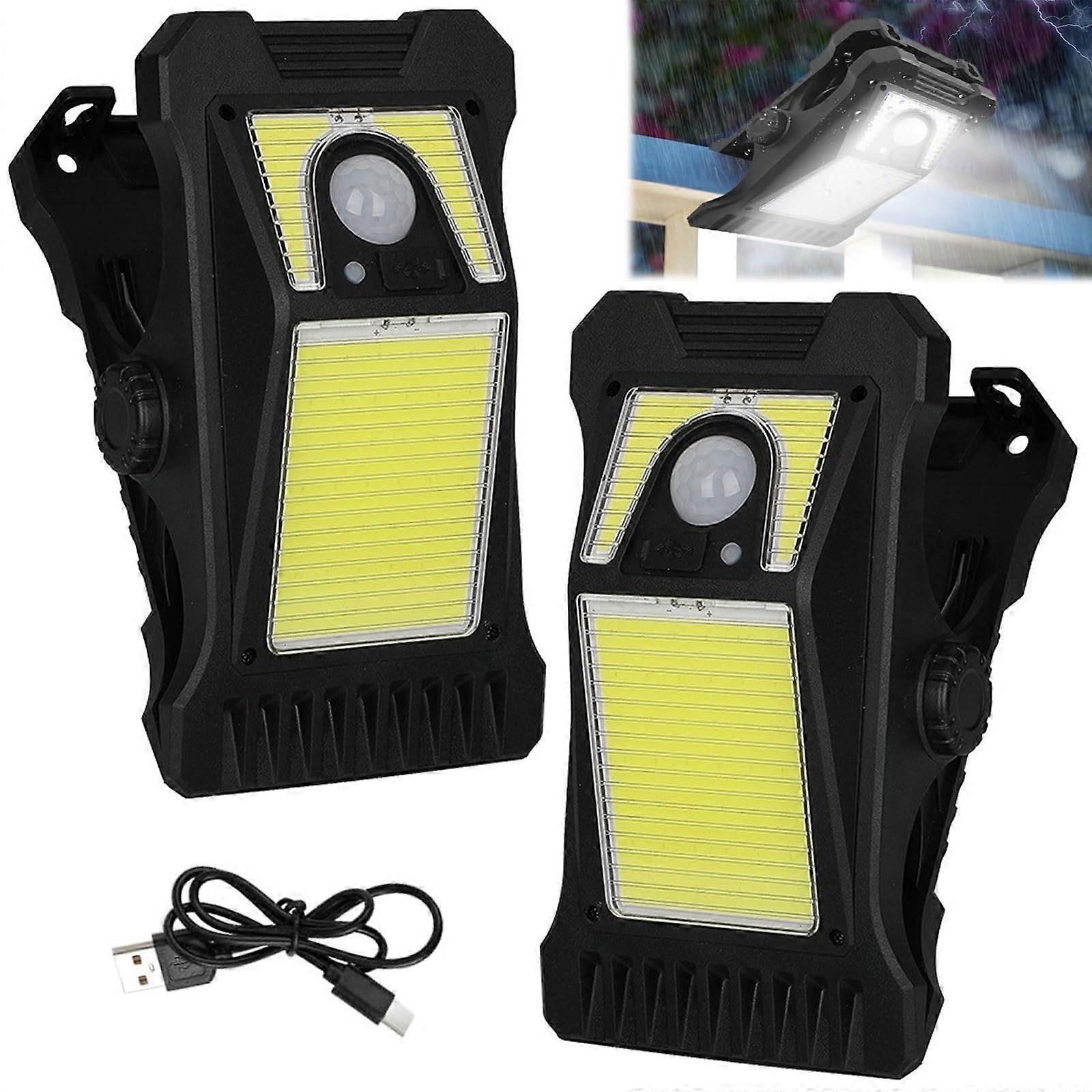 Solar Motion Sensor Light Yellow 45LED IP65 Waterproof with 3 Modes for Fence Wall Garage