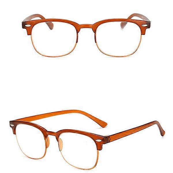 Stylish & Comfortable Reading Glasses with Strength +1.0-+4.0 Brown +1.5