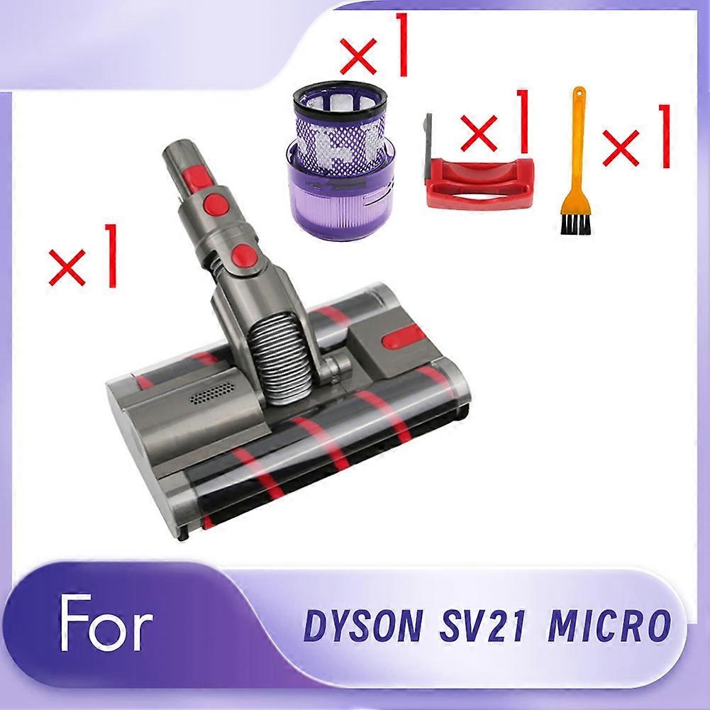 Double Roller Brush+Switch Lock+SV21 Filter Kit for SV21 MICRO Vacuum Head Replace Soft Roller Cleaner Head