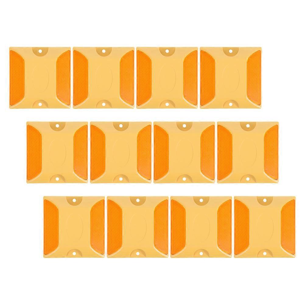 Reflective Driveway Markers Reflectors for Sidewalks 12Pcs Yellow High Visibility
