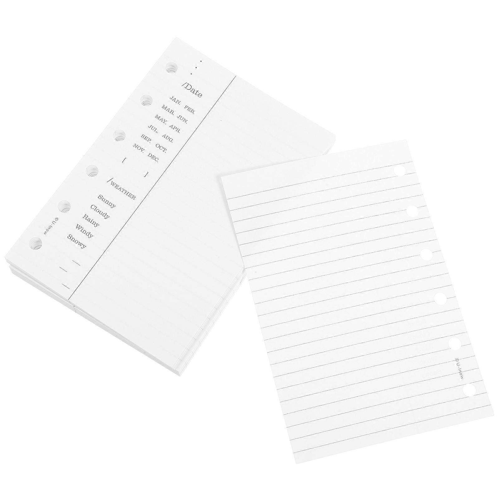 Journal Paper Refillable A7 Notebook for Professionals and Students White Paper Planning 1Set