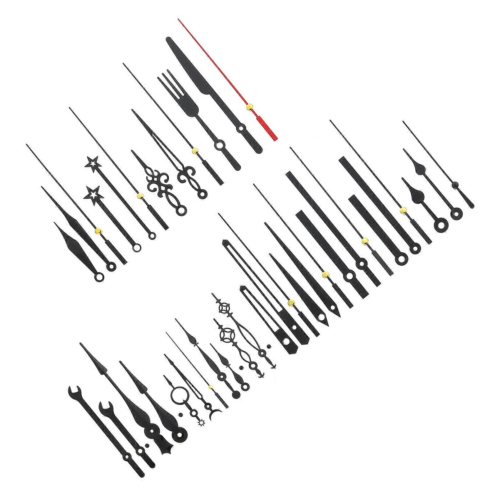 14 Sets DIY Quartz Clock Hands Sets Non-Ticking Hands Clock Movement  Replacements