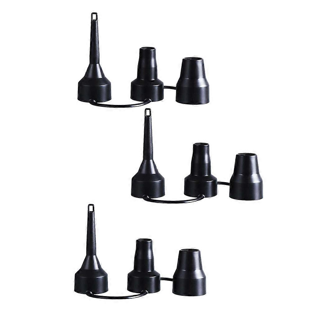 Plastic Nozzle Head Air Inflator Nozzle for Pump 6Sets Replacement Adaptor