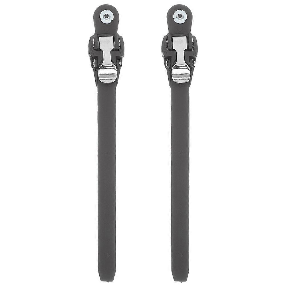 Black Roller Skate Buckle Strap with Fixing Function 2Pcs PVC Durable