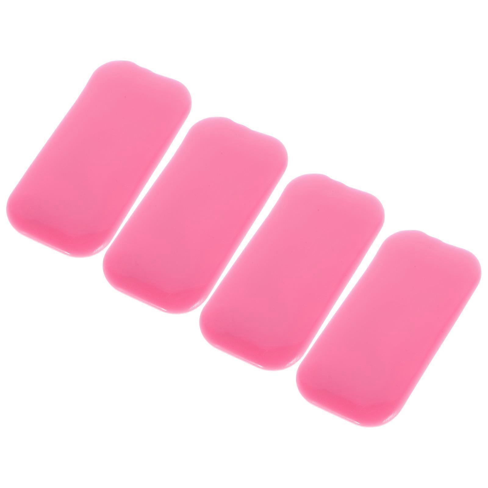 Silicone Lash Pads for Makeup Use with 4Pcs Eyelash Holders in Pink