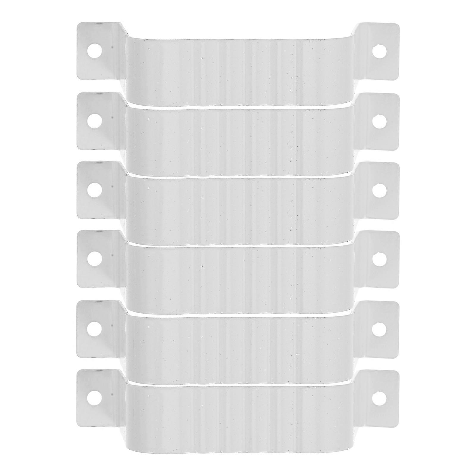 White Gutter Strap with Slotted Design for Home Use Made of Aluminium Alloy 2Hole