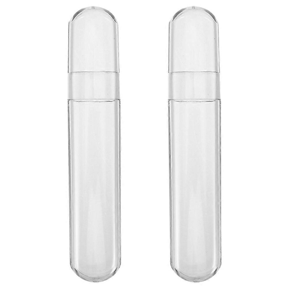 Plastic Tweezer Organizer Case for Storage 2Pcs Transparent Oval Holder