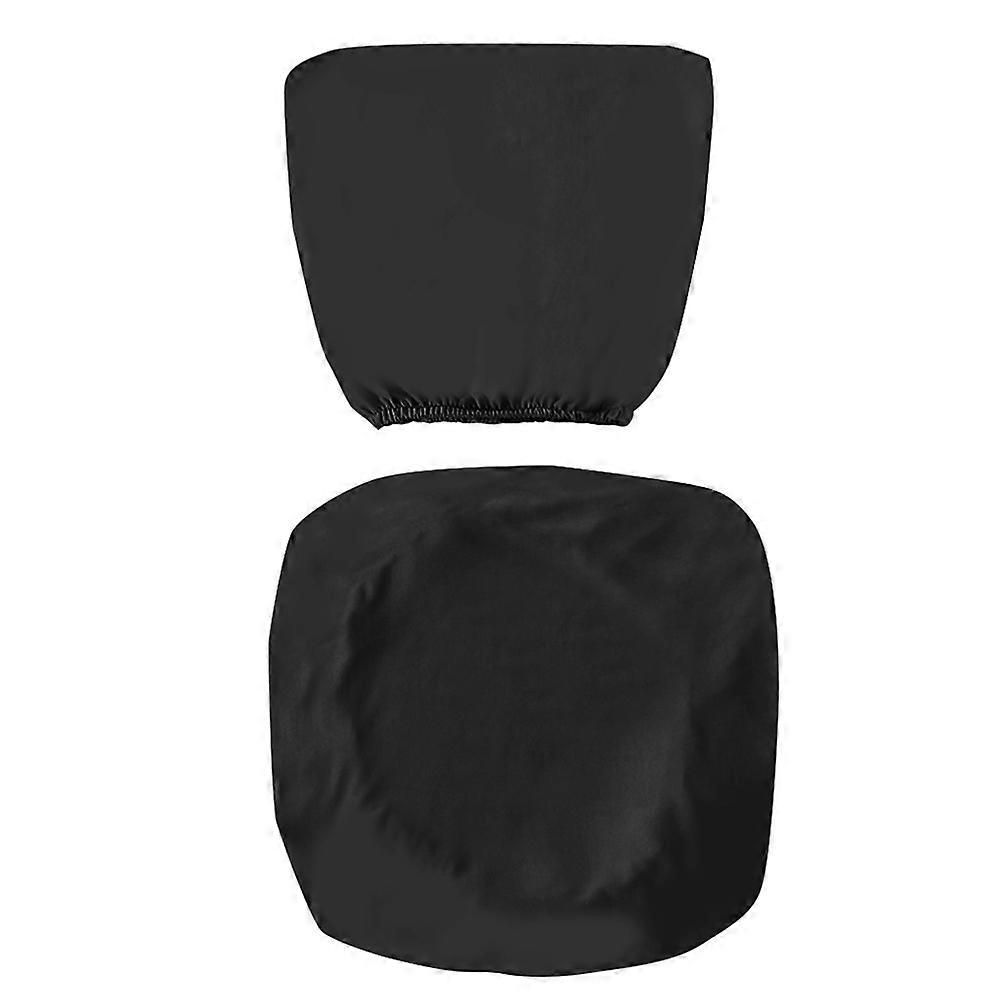 Elastic Chair Protector Split Design for Chair Protection 2Pcs Polyester Black
