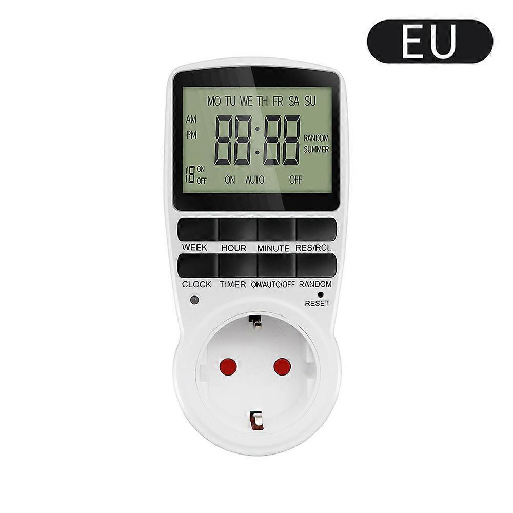 Electronic Digital Timer Switch Countdown Setting Socket Kitchen Timer Outlet Programmable Timing Socket Control EU com Plug