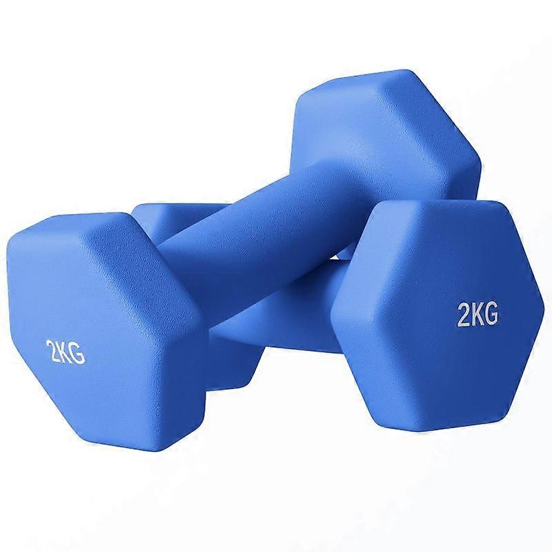 2x2kg Hex Dumbbells Set with Non Slip Grip