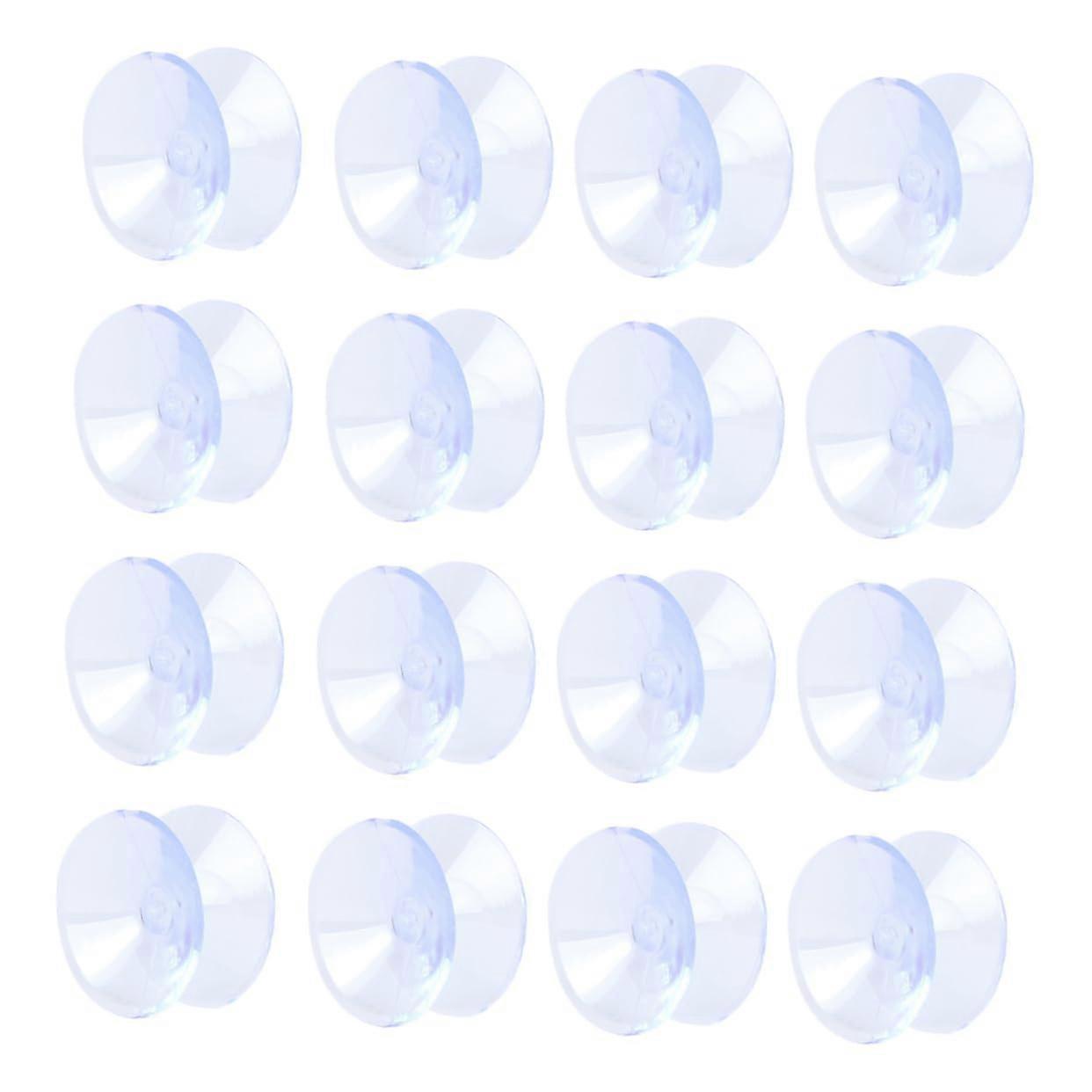 20pcs Double Sided Suction Cups with Non Slip Rubber Pads for Glass Table and Smooth Surfaces