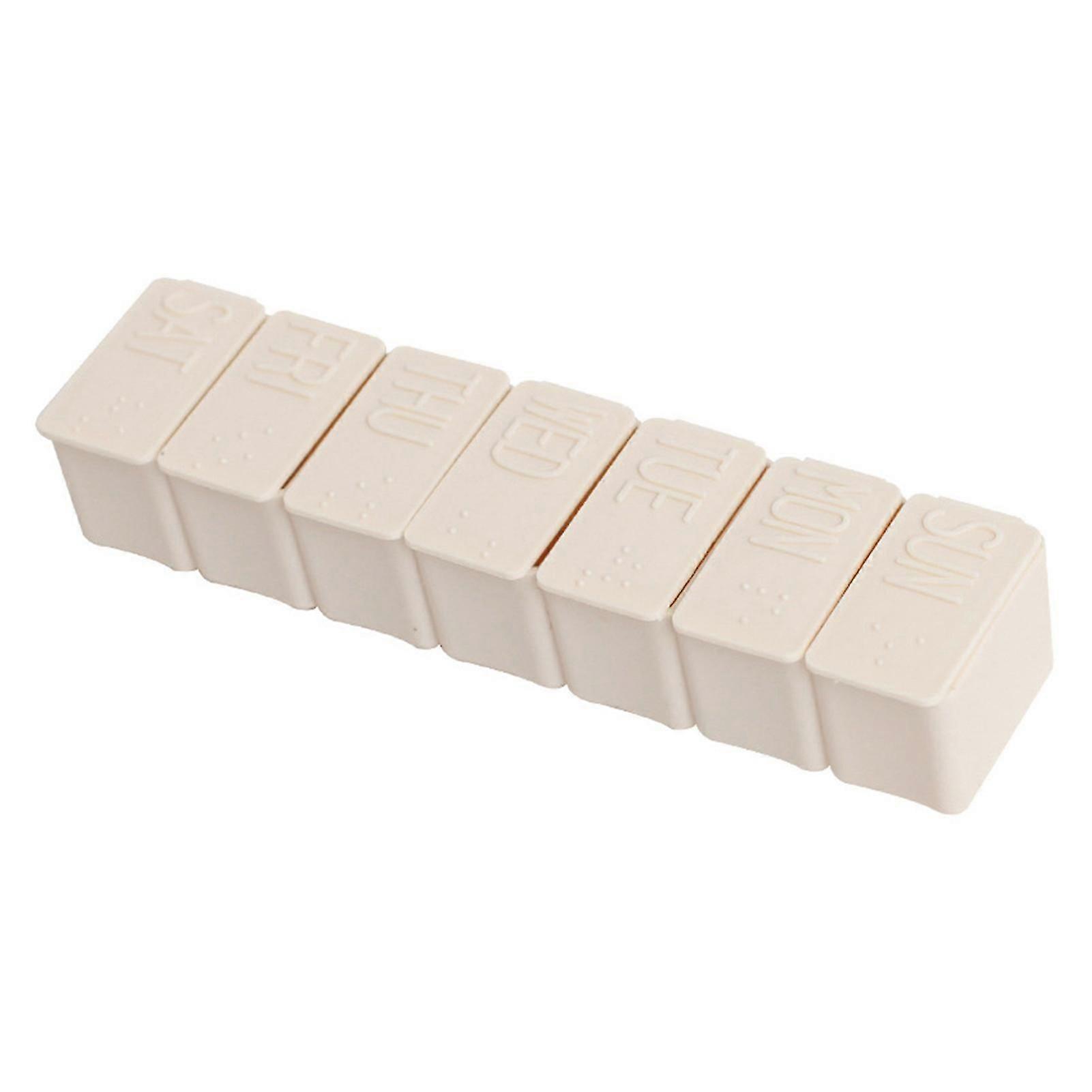 Pill Case Large Capacity Portable Pp Weekly Pill Storage Box For Vitamin