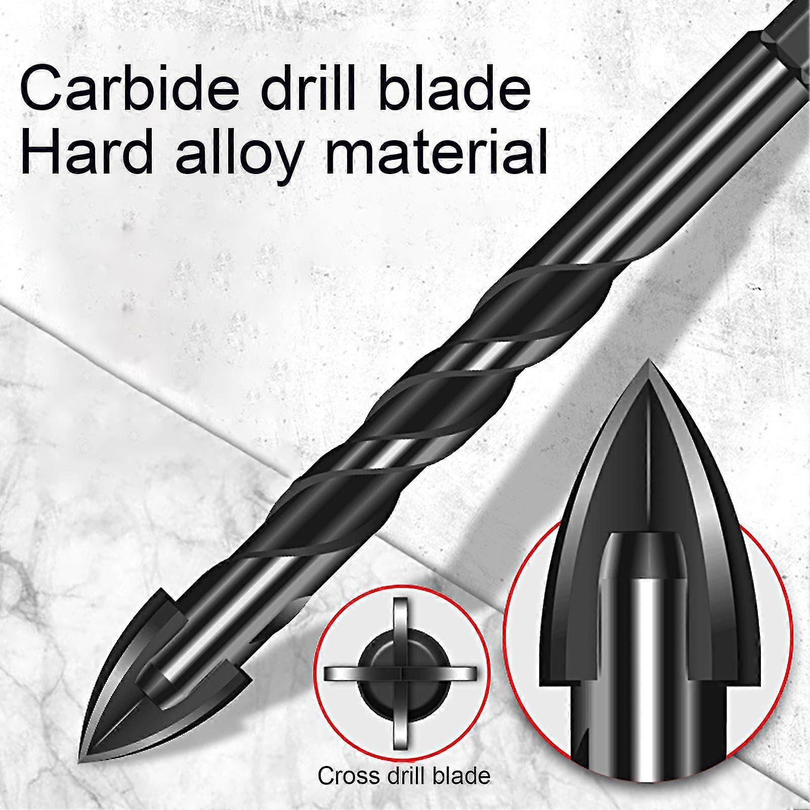 Drill Bit Precision High Hardness Wear-resistant Extended Hexagonal Twist Cross Drill Home Use