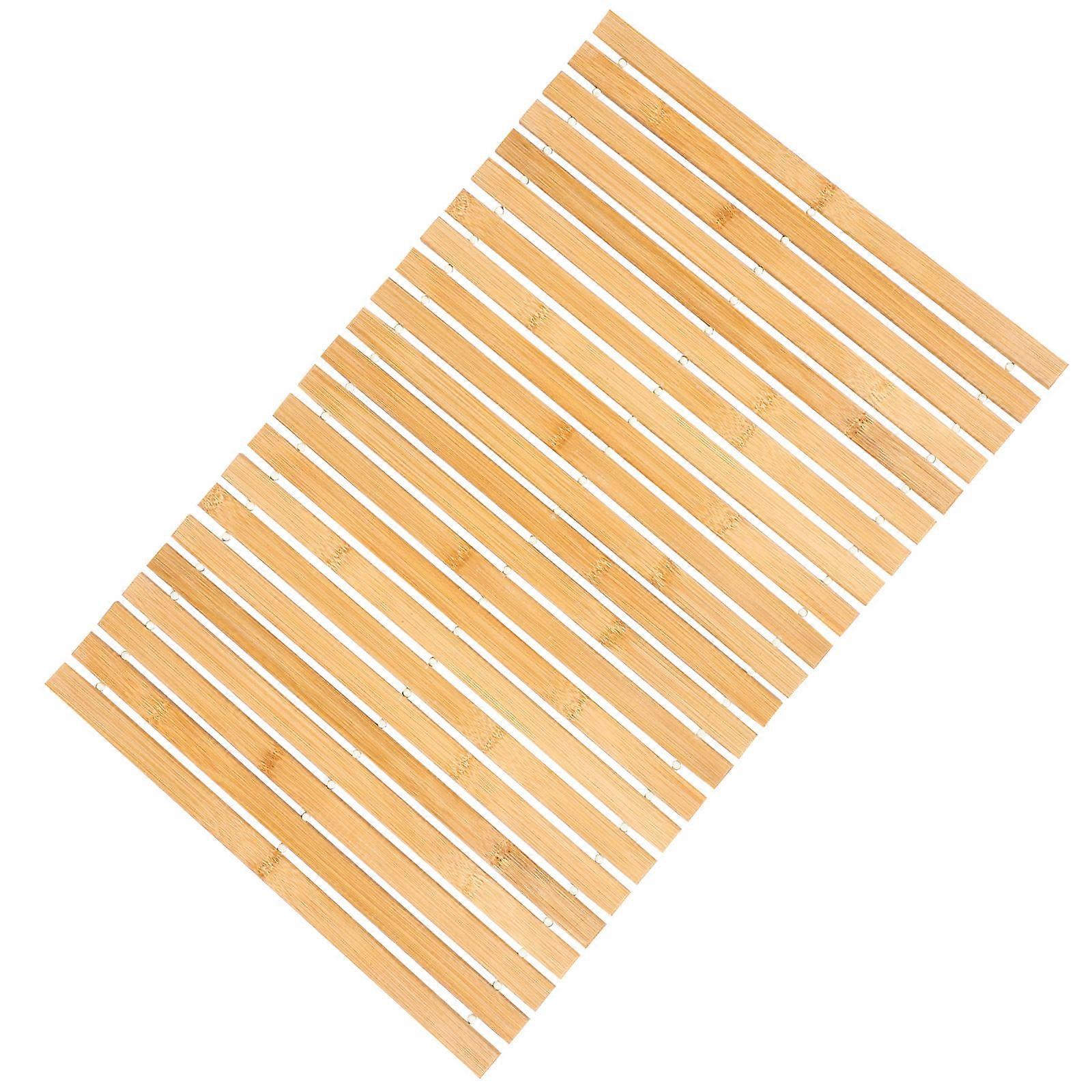 Foldable Bamboo Shower Mat Bamboo Bathroom Accessories for Sauna Use