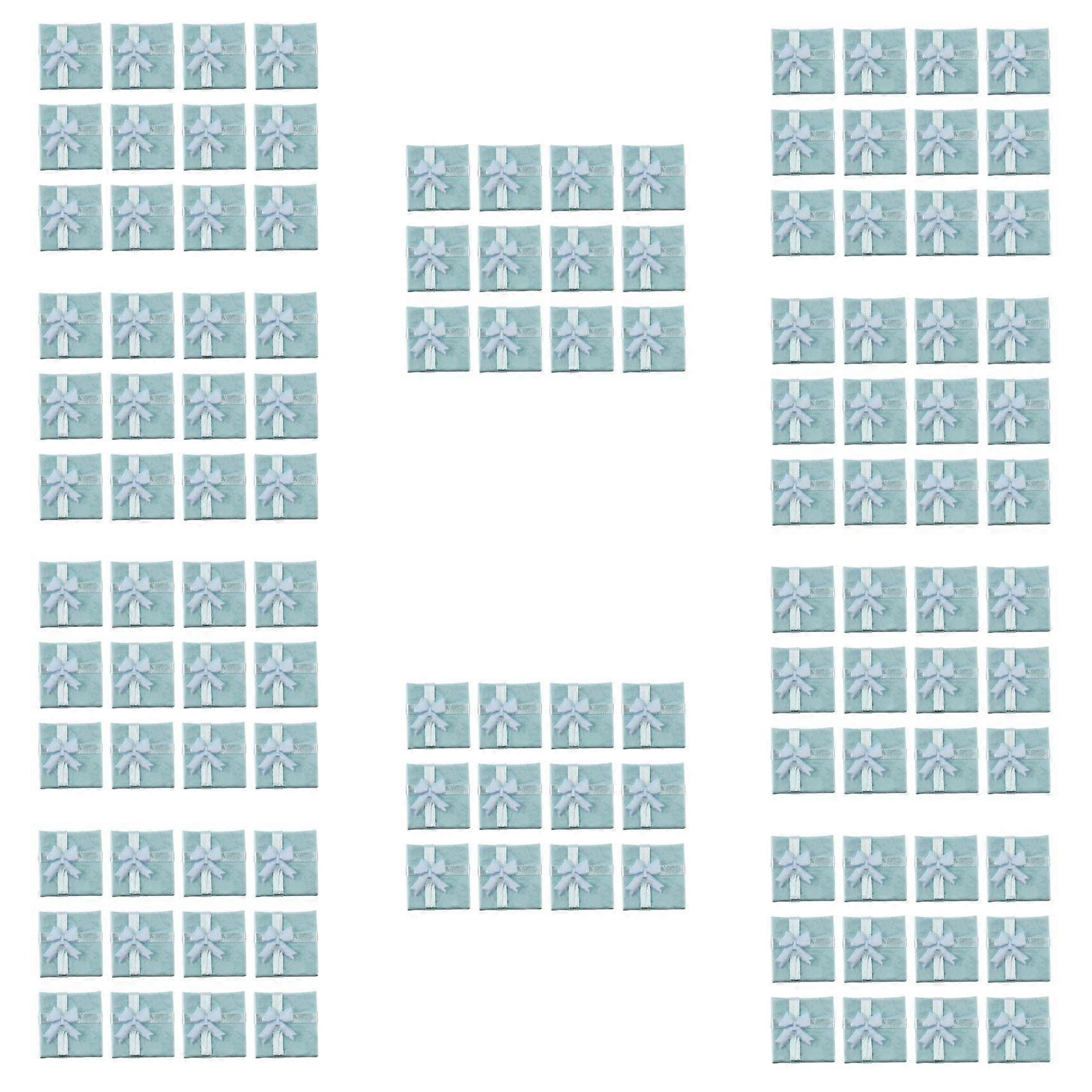120Pcs BlueJewelry Ring Earrings Bangle Boxes Cutely Small Box