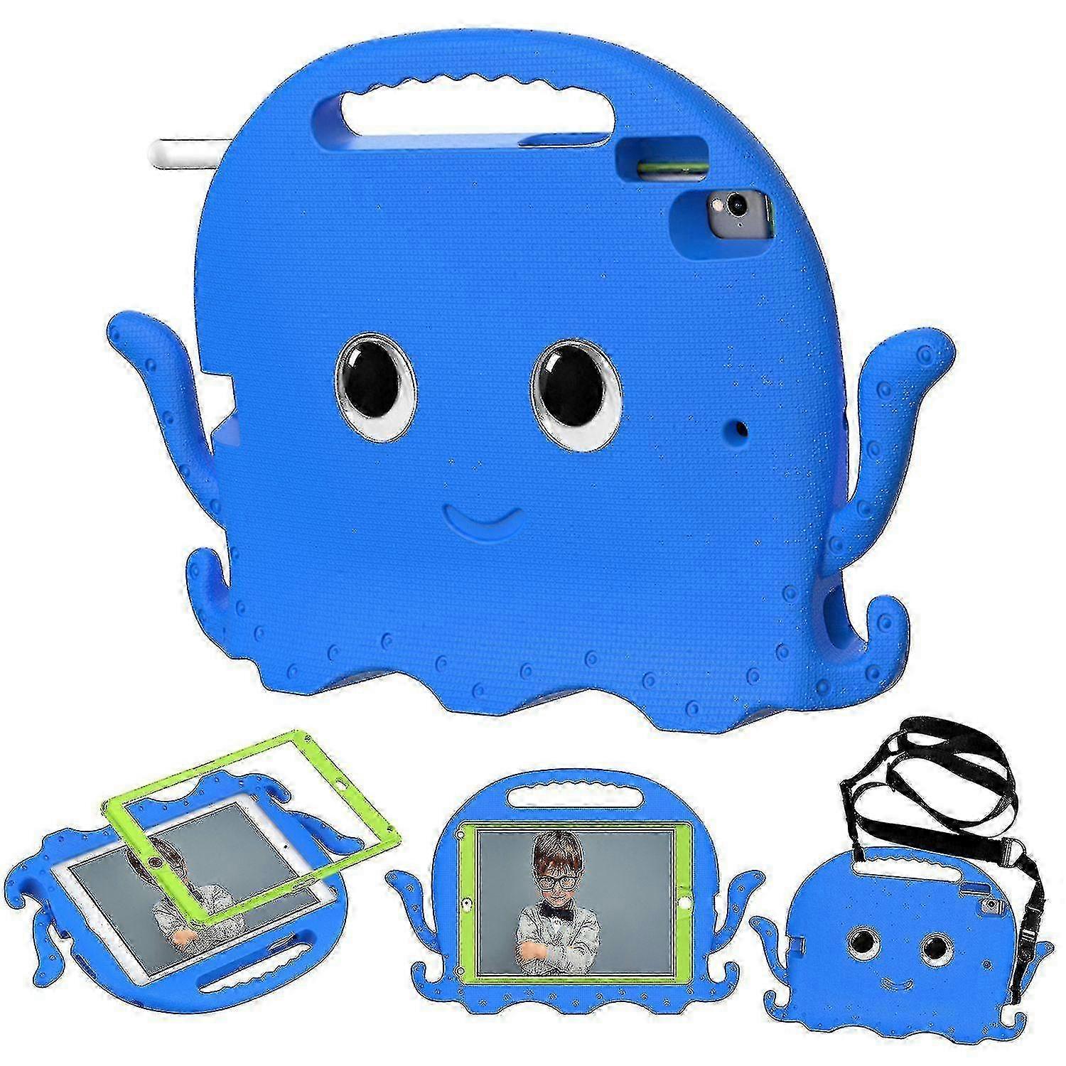 Capa portátil em EVA com estampa de polvo fofo para iPad de 9,7 polegadas (2017)/(2018)/iPad Pro de 9,7 polegadas (2016) - AM