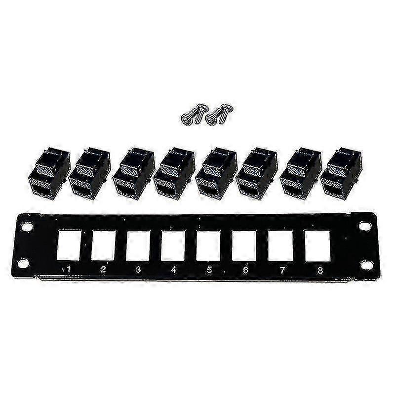 25-26 19in Rackmount Or Wall Mount 8 Port Network Patch Panel (cat6 Rj45 Patch Panel)