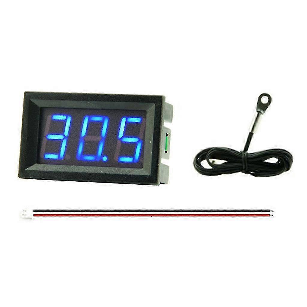 4-30V Single Display Digital Thermometer with Metal Probe Temperature Sensor 25-26