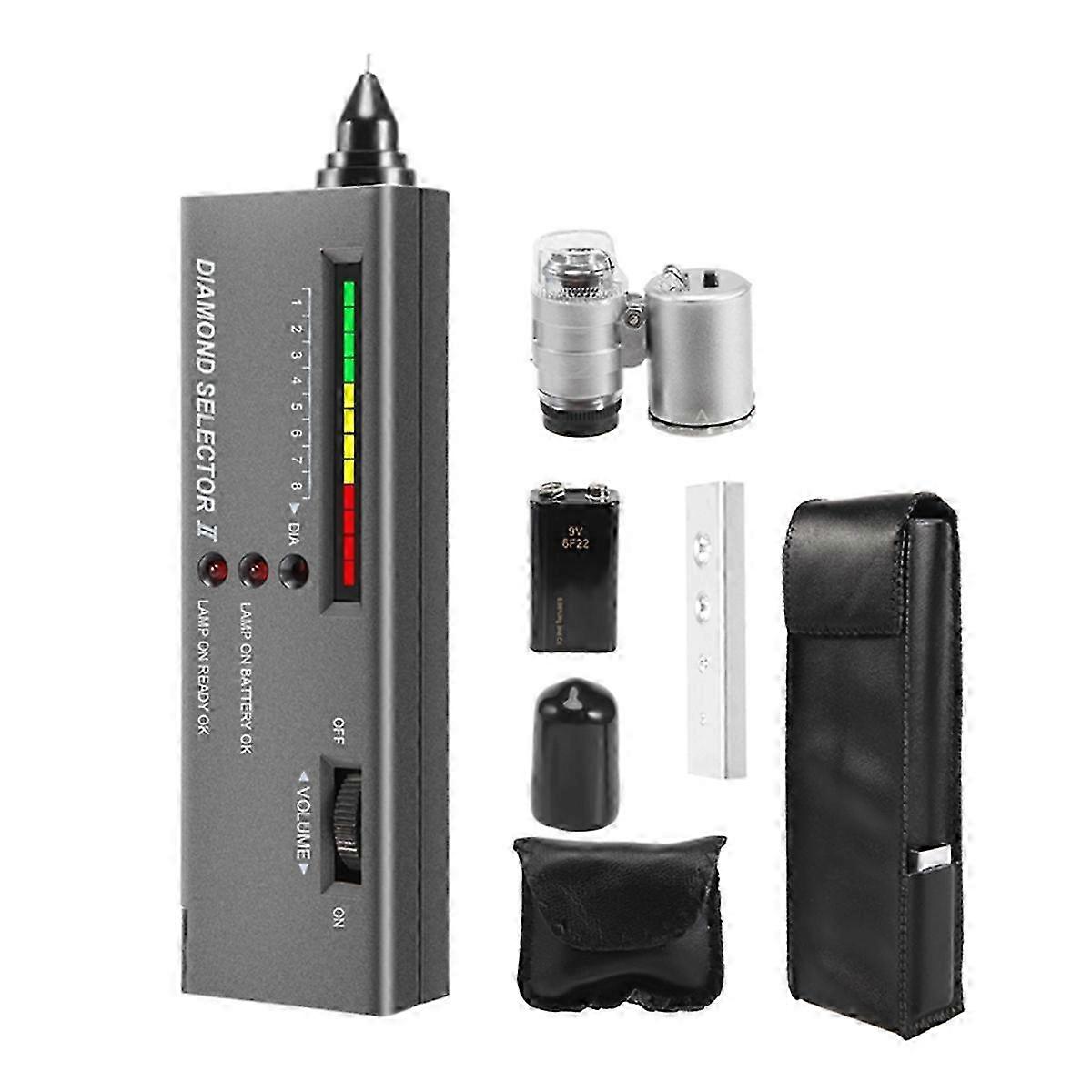 2025 Diamond Tester Pen +60X Mini LED Magnifying, Diamond Selector
