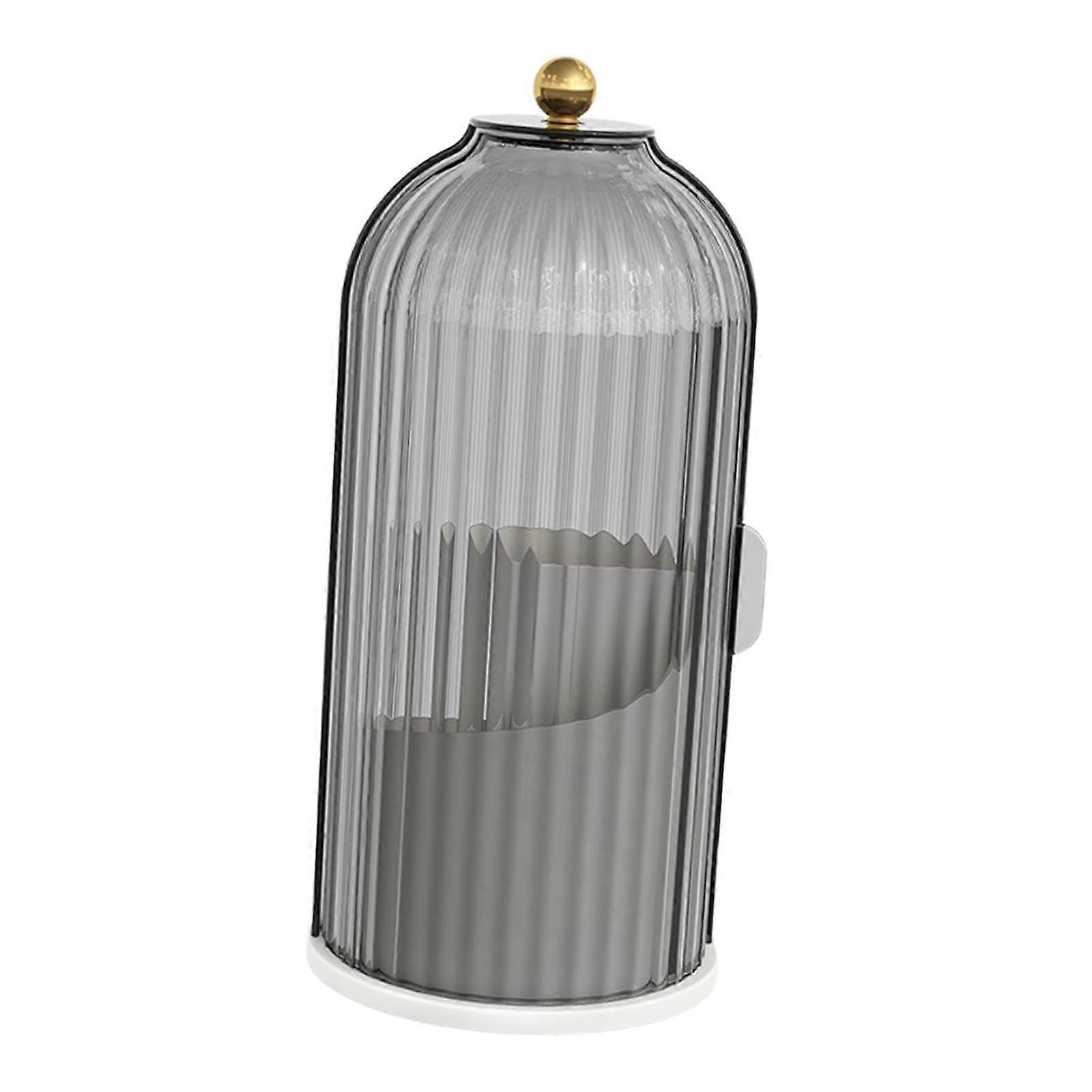 360 Rotating Makeup Brush Organizer with Dustproof Design, SpaceSaving Holder for Countertop