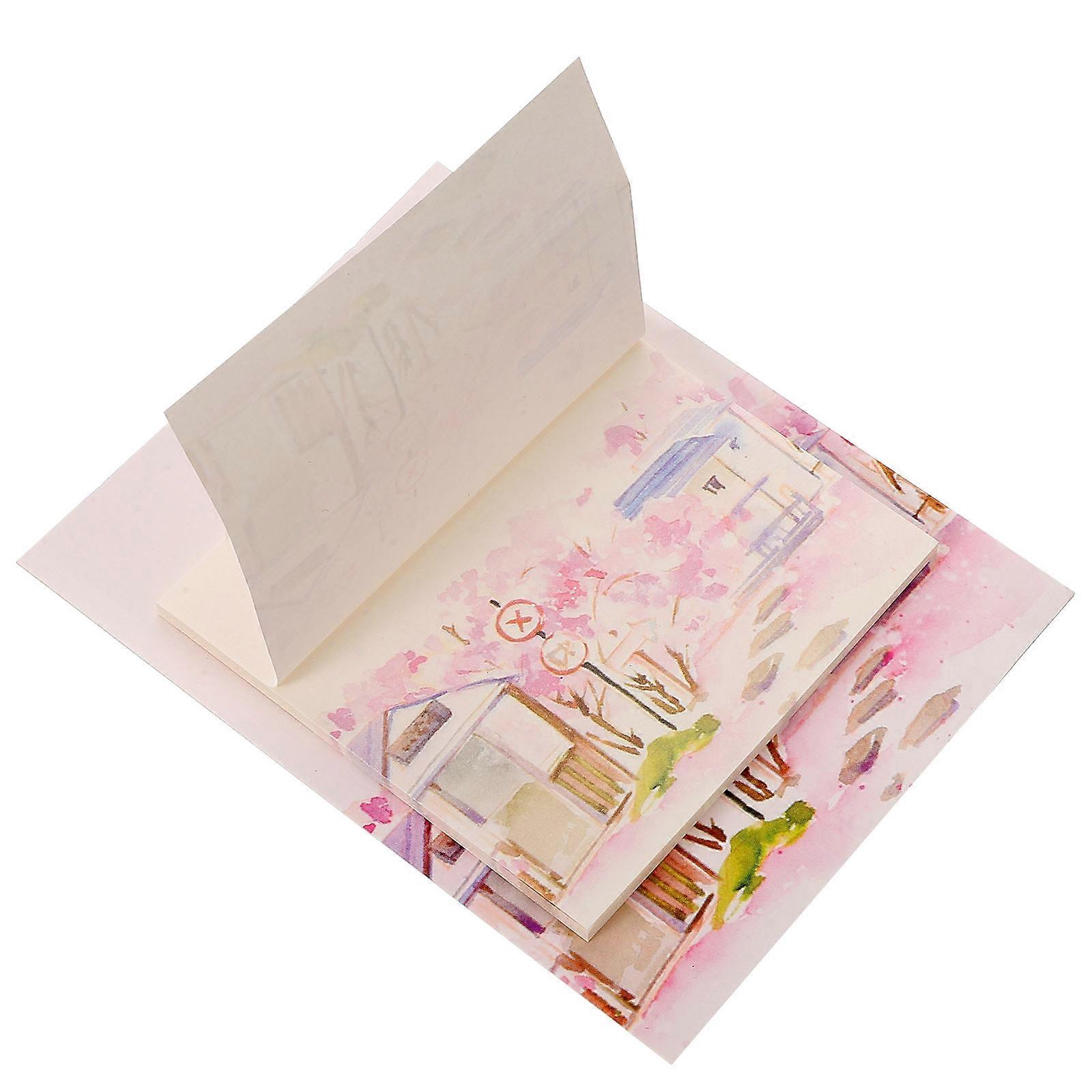 Lovely Cherry Note Writing Pads for Gift 2Pcs Romantic Message Sticky Paper