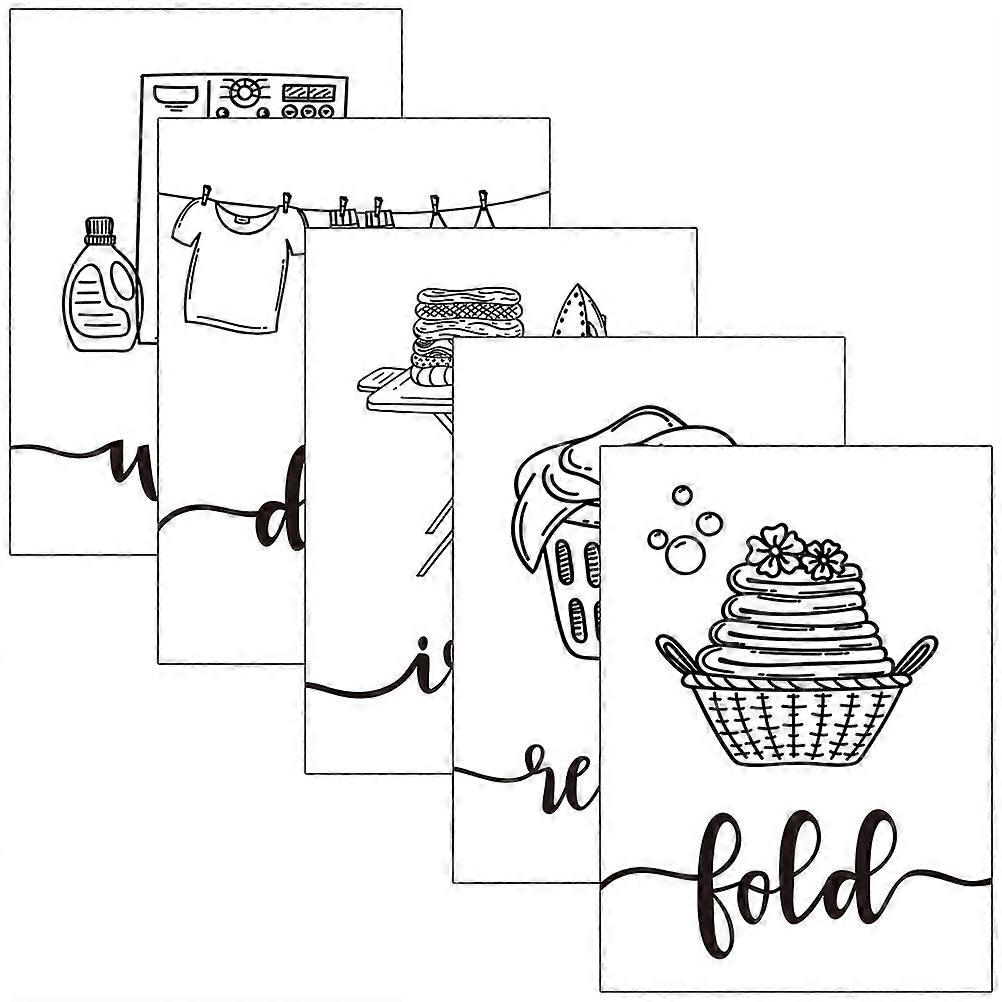Background Wall Decoration Laundry Room Art Wall Decor for 5Pcs Set